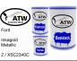 Preview: Ford, Inkagold Metallic, 2 / XSC2340C: 500ml Lackdose + 500ml Klarlack + 250ml Härter - Set, von ATW Autoteile West.